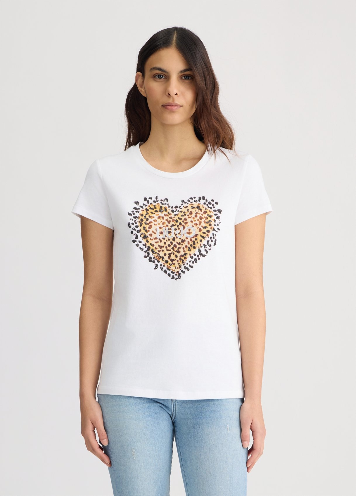 T-shirt con cuore animalier - LIU JO - JPD Fashion